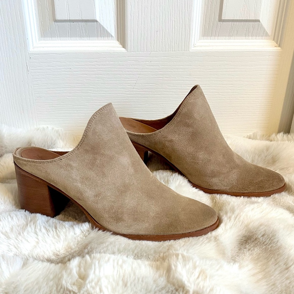 FRYE-Suede Naomi Mules